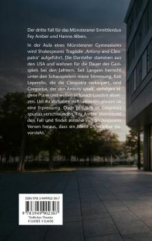 Preview: Backcover des Krimis „Tödliches Theater: Die Macht der Worte“ von Wolfgang Wiesmann