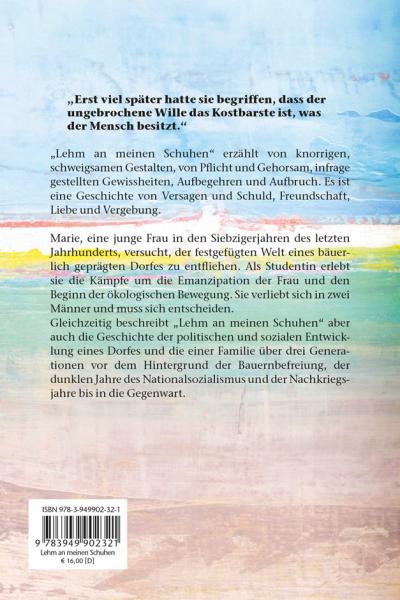 Backcover des Romans Lehm an meinen Schuhen