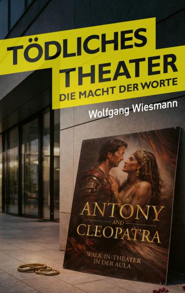 Buchcover des Krimis „Tödliches Theater: Die Macht der Worte“ von Wolfgang Wiesmann