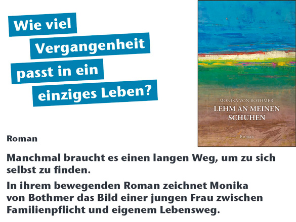 Wie viel Vergangenheit passt in ein einziges Leben? Manchmal braucht es einen langen Weg, um zu sich selbst zu finden. In ihrem bewegenden Debütroman zeichnet Monika von Bothmer das Bild einer jungen Frau zwischen Familienpflicht und eigenem Lebensweg.